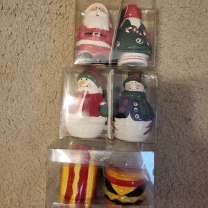 3 Salt and Pepper Shakers